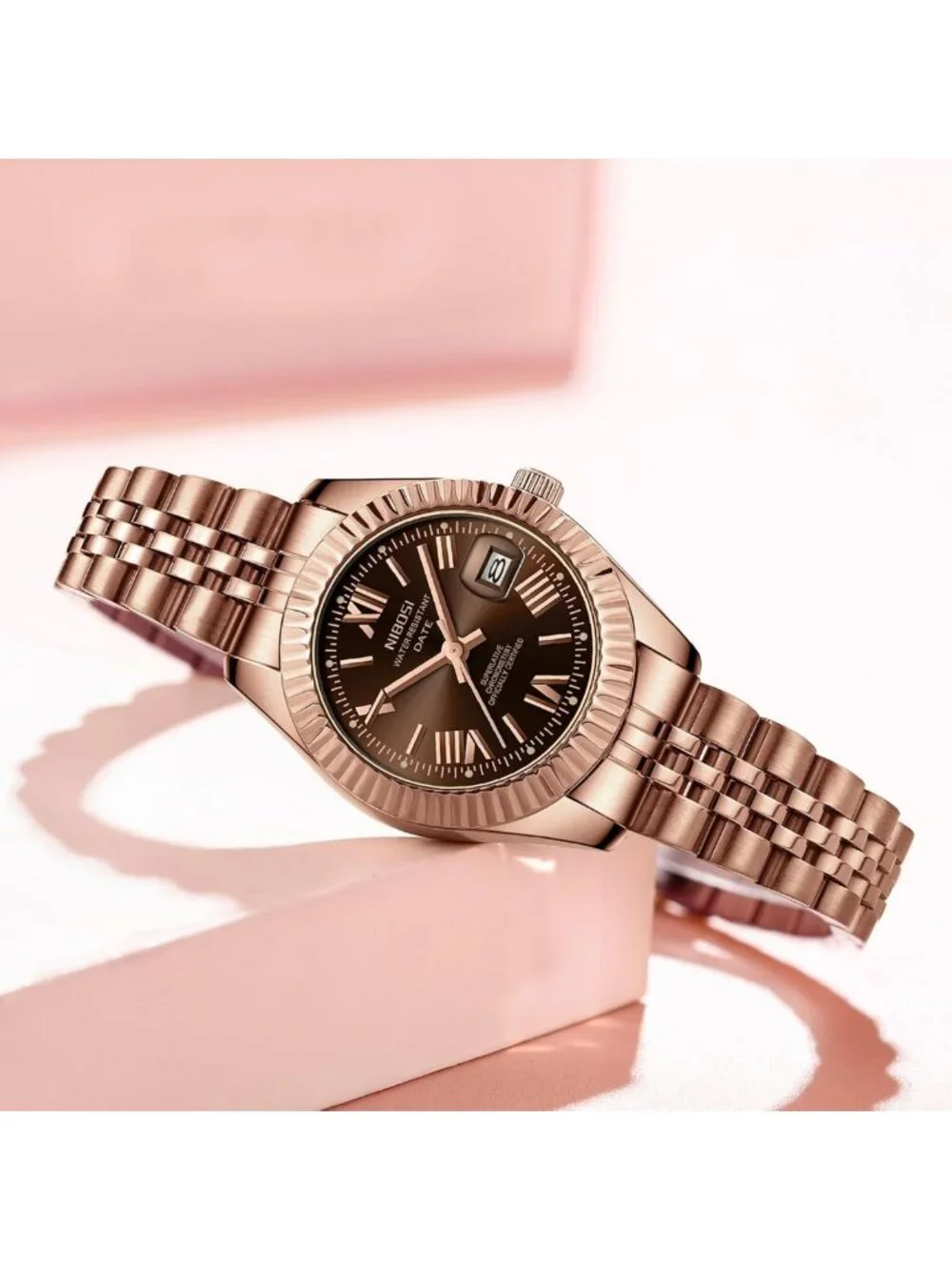Elegant Women's Analog Quartz Watch - Gold & Silver Stainless Steel, Waterproof